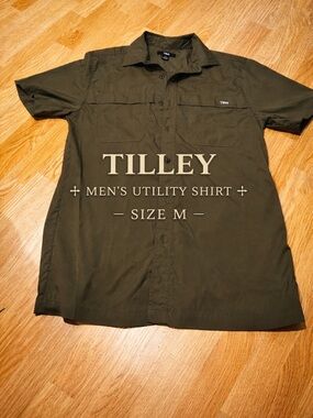 Tilley Men's Olive Short-Sleeve Utility Shirt